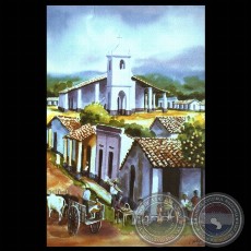 IGLESIA DE VALENZUELA - Acuarela de Carlos Benítez - Año 2.000